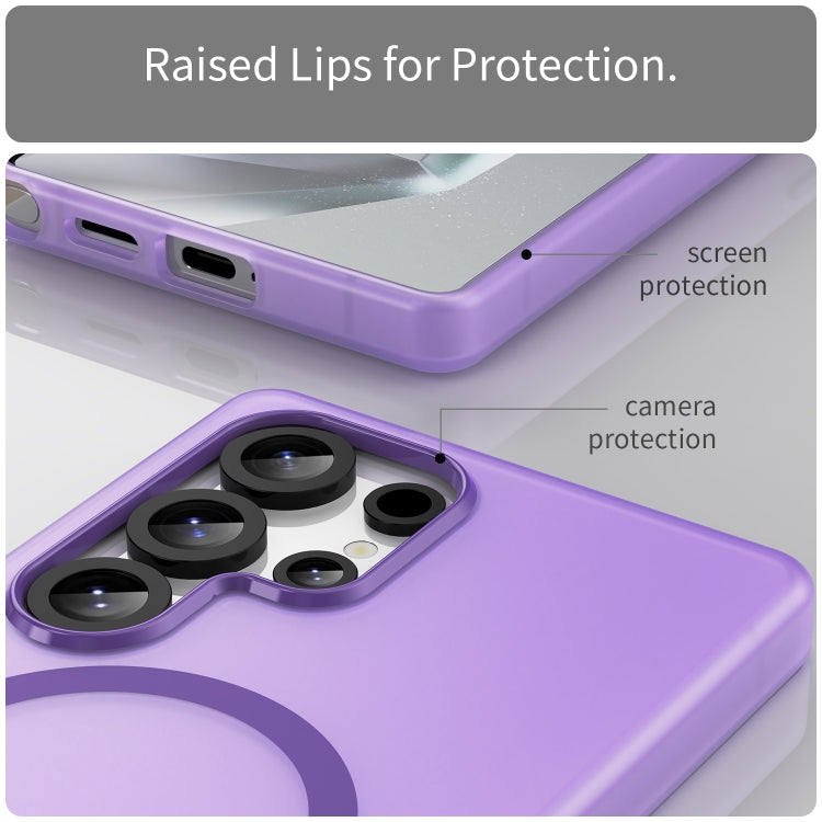 For Samsung Galaxy S25 Ultra MagSafe Frosted Translucent TPU + PC Full Coverage Phone Case(Dark Purple) - Galaxy S25 Ultra 5G Cases by PMC Jewellery | Online Shopping South Africa | PMC Jewellery | Buy Now Pay Later Mobicred