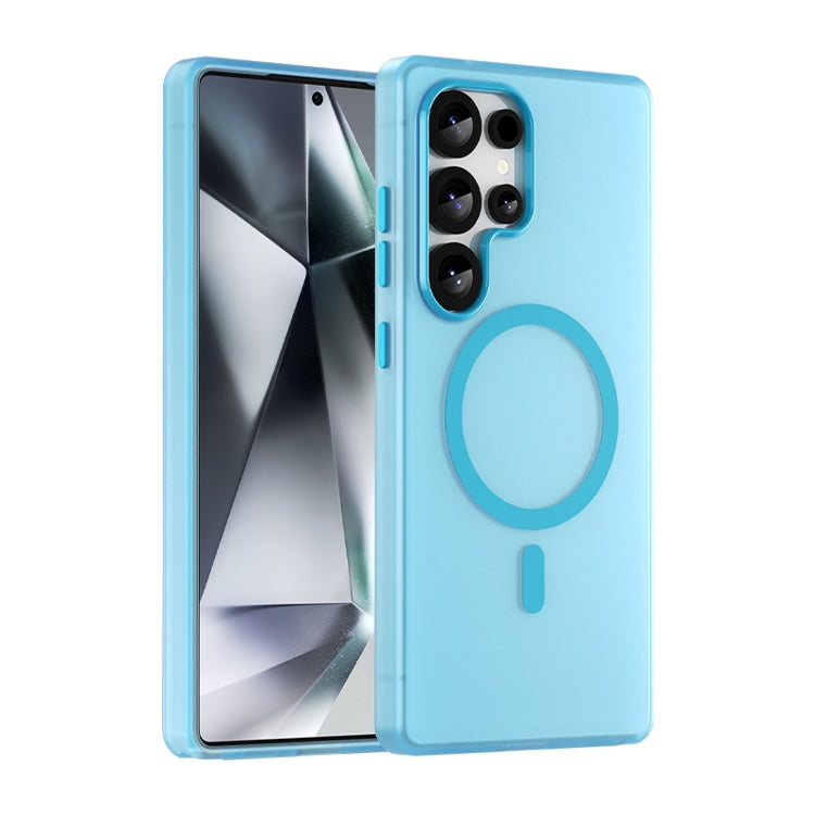For Samsung Galaxy S25 Ultra MagSafe Frosted Translucent TPU + PC Full Coverage Phone Case(Blue) - Galaxy S25 Ultra 5G Cases by PMC Jewellery | Online Shopping South Africa | PMC Jewellery | Buy Now Pay Later Mobicred
