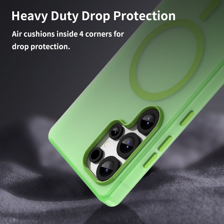 For Samsung Galaxy S25 Ultra MagSafe Frosted Translucent TPU + PC Full Coverage Phone Case(Green) - Galaxy S25 Ultra 5G Cases by PMC Jewellery | Online Shopping South Africa | PMC Jewellery | Buy Now Pay Later Mobicred