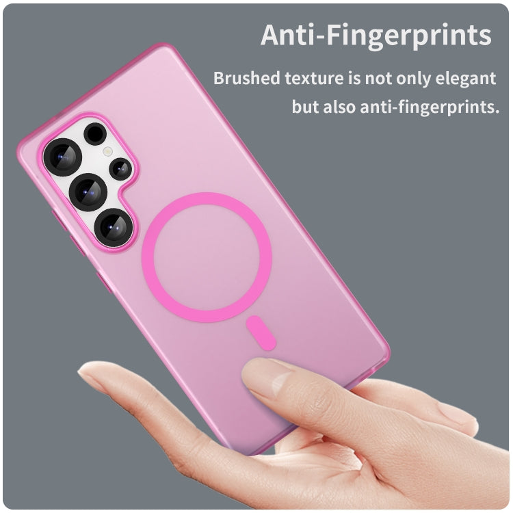 For Samsung Galaxy S25 Ultra MagSafe Frosted Translucent TPU + PC Full Coverage Phone Case(Pink) - Galaxy S25 Ultra 5G Cases by PMC Jewellery | Online Shopping South Africa | PMC Jewellery | Buy Now Pay Later Mobicred