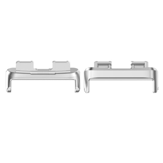 For Huawei Band 10 / 9 / 8 1 Pair Stainless Steel Metal Watch Band Connector(Silver) - free shipping - PMC Jewellery - Order now!
