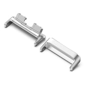 For Huawei Band 10 / 9 / 8 1 Pair Stainless Steel Metal Watch Band Connector(Silver)