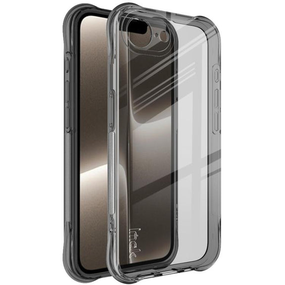 For iPhone 16e imak Shockproof Airbag TPU Phone Case(Transparent Black)
