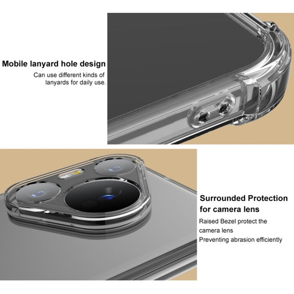 For iPhone 16e imak Shockproof Airbag TPU Phone Case(Matte Black)