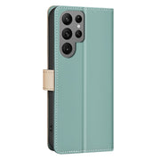 For Samsung Galaxy S25 Ultra 5G Color Matching RFID Anti-theft Leather Phone Case(Green)
