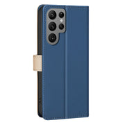 For Samsung Galaxy S25 Ultra 5G Color Matching RFID Anti-theft Leather Phone Case(Blue)