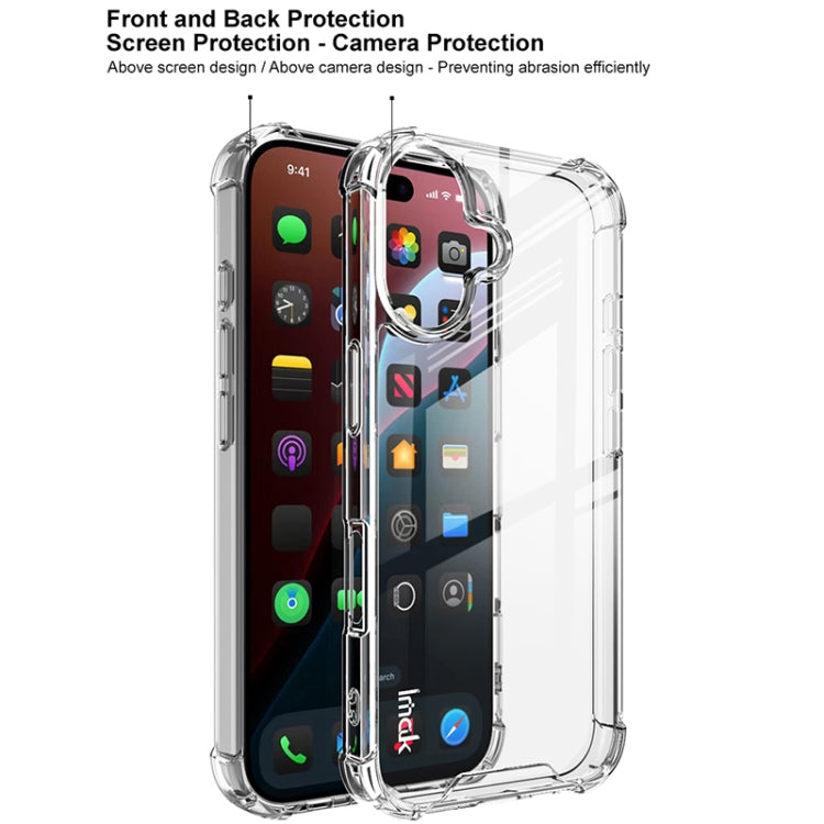 For iPhone 16 IMAK Space Shield PC + TPU Airbag Shockproof Phone Case(Transparent) - iPhone 16 Cases by imak | Online Shopping South Africa | PMC TechLife | Buy Now Pay Later Mobicred