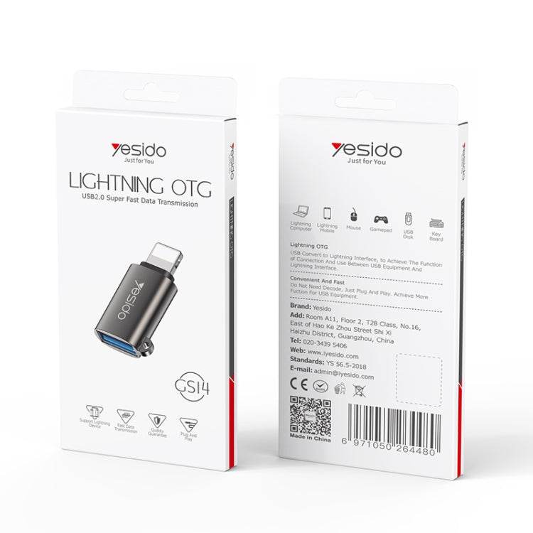Yesido GS14 8 Pin to USB 3.0 OTG Adapter(Black) - free shipping - PMC Jewellery - Order now!