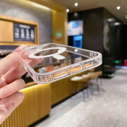 For iPhone 17 Large Hole Camera MagSafe Magnetic Clear Acrylic TPU Case(Transparent)
