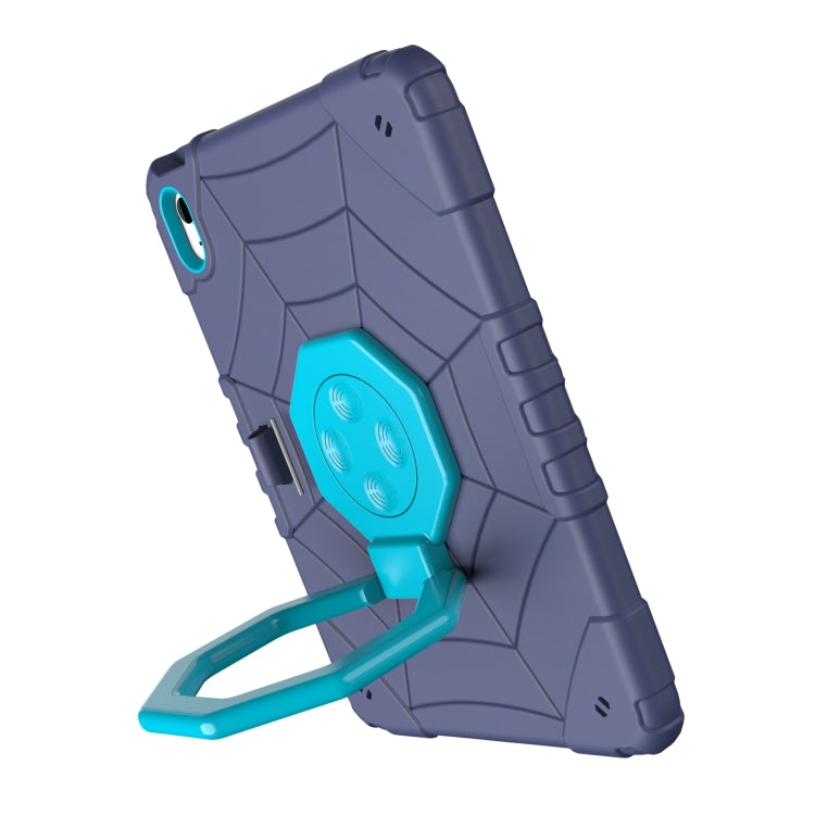For iPad Air 11 2024 Spider Turntable Handle Stress Relief Tablet Case(Navy Blue Blue) - iPad Air 11 2024 Cases by PMC TechLife | Online Shopping South Africa | PMC TechLife | Buy Now Pay Later Mobicred