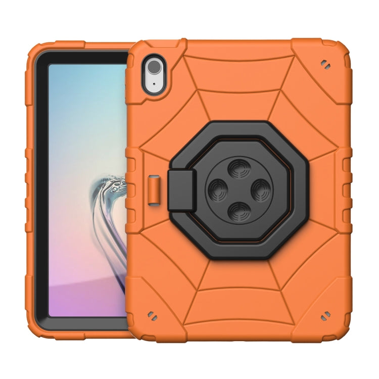 For iPad Air 11 2024 Spider Turntable Handle Stress Relief Tablet Case(Orange Black) - iPad Air 11 2024 Cases by PMC TechLife | Online Shopping South Africa | PMC TechLife | Buy Now Pay Later Mobicred