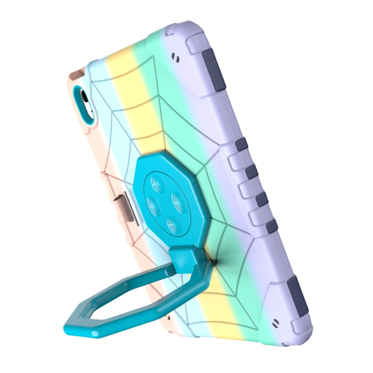 For iPad Air 11 2024 Spider Turntable Handle Stress Relief Tablet Case(Gradient Color Blue) - iPad Air 11 2024 Cases by PMC TechLife | Online Shopping South Africa | PMC TechLife | Buy Now Pay Later Mobicred