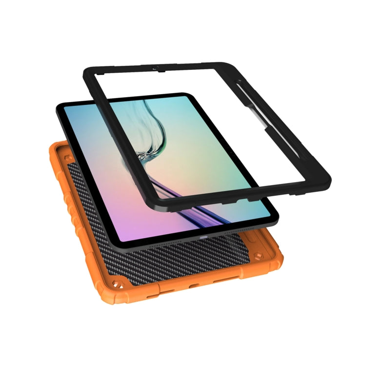 For iPad Pro 11 2024 Spider Turntable Handle Stress Relief Tablet Case(Orange Black) - iPad Pro 11 2024 Cases by PMC TechLife | Online Shopping South Africa | PMC TechLife | Buy Now Pay Later Mobicred