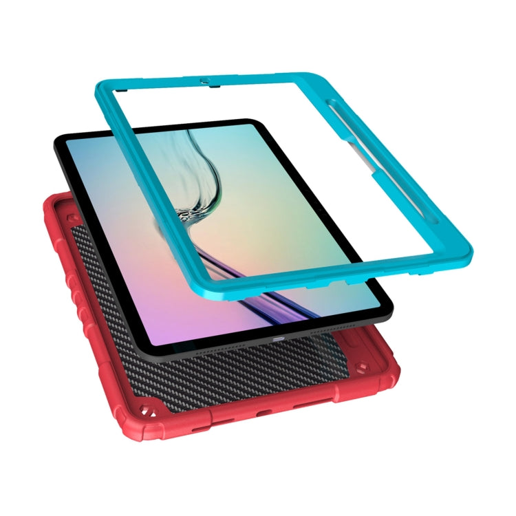 For iPad Pro 11 2024 Spider Turntable Handle Stress Relief Tablet Case(Red Blue) - iPad Pro 11 2024 Cases by PMC TechLife | Online Shopping South Africa | PMC TechLife | Buy Now Pay Later Mobicred