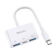 Yesido GS17 USB-C / Type-C to Dual USB + USB-C / Type-C OTG Adapter(White) - free shipping - PMC Jewellery - Order now!