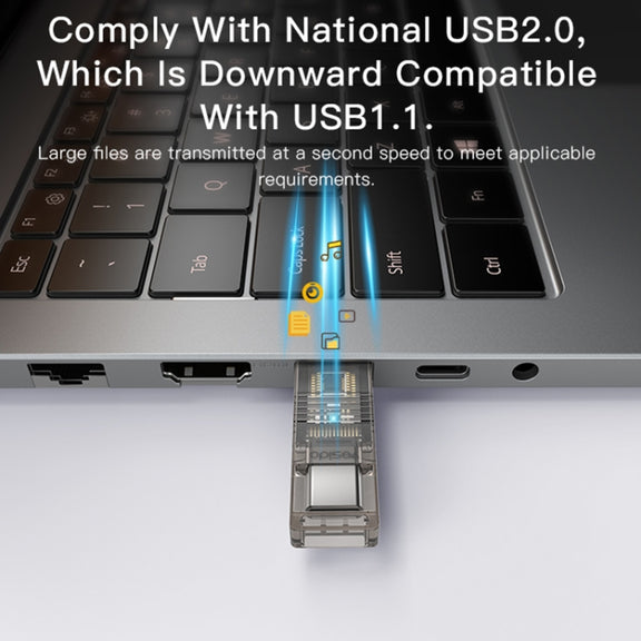 Yesido GS21 USB 3.0 to USB-C / Type-C + TF Card 2 in 1 OTG Card Reader Adapter(Gold)