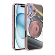 For iPhone 16 360 Holder Magsafe Acrylic Hybrid TPU Phone Case(Pink) - iPhone 16 Cases by PMC TechLife | Online Shopping South Africa | PMC TechLife | Buy Now Pay Later Mobicred