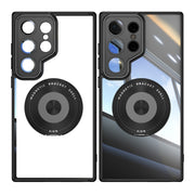 For Samsung Galaxy S25 Ultra 5G 360 Holder MagSafe Acrylic Hybrid TPU Phone Case(Black)