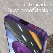 For Samsung Galaxy S25+ 5G 360 Holder MagSafe Acrylic Hybrid TPU Phone Case(Purple)