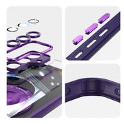 For Samsung Galaxy S25+ 5G 360 Holder MagSafe Acrylic Hybrid TPU Phone Case(Purple)
