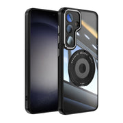 For Samsung Galaxy S25 5G 360 Holder MagSafe Acrylic Hybrid TPU Phone Case(Black)