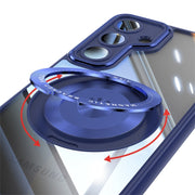 For Samsung Galaxy S25 5G 360 Holder MagSafe Acrylic Hybrid TPU Phone Case(Blue)