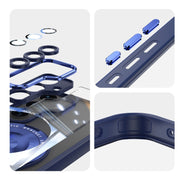 For Samsung Galaxy S25 5G 360 Holder MagSafe Acrylic Hybrid TPU Phone Case(Blue)