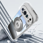 For Google Pixel 9 Pro XL 360 Holder Magsafe Acrylic Hybrid TPU Phone Case(Grey)