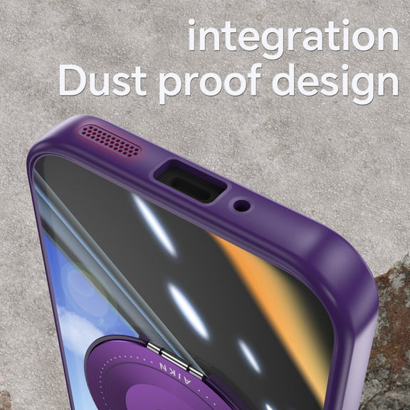 For Google Pixel 9 Pro XL 360 Holder Magsafe Acrylic Hybrid TPU Phone Case(Purple)