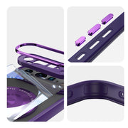 For Google Pixel 9 Pro XL 360 Holder Magsafe Acrylic Hybrid TPU Phone Case(Purple)