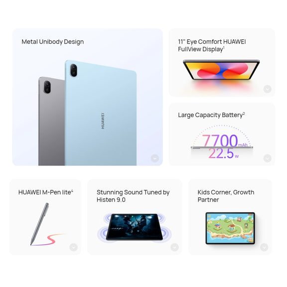 HUAWEI MatePad SE 11 2024 WiFi Tablet PC, 8GB+128GB, 11 inch HarmonyOS 4.2 Qualcomm Snapdragon 685 Octa Core, Not Support Google Play(Nebula Grey)