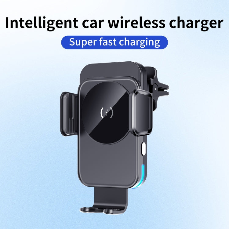 M7 Intelligent Sensing Fast Wireless Charging Car Holder(Black)