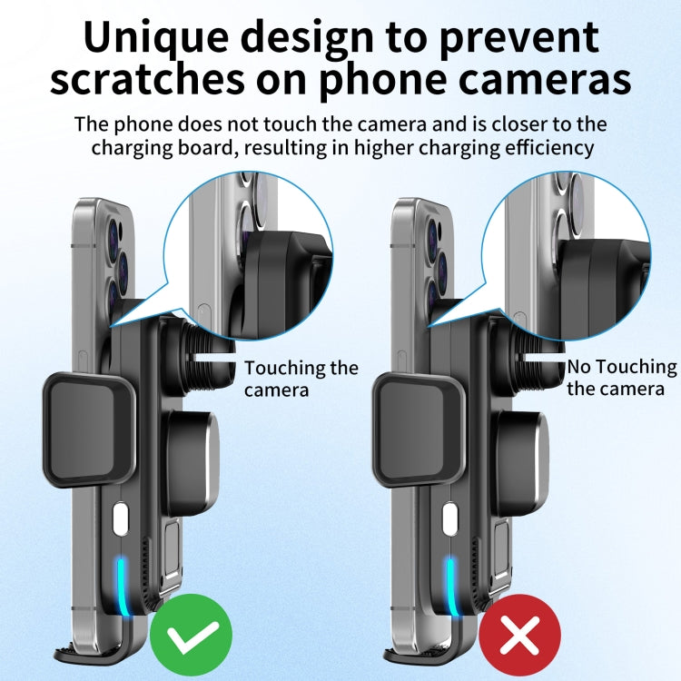 M7 Intelligent Sensing Fast Wireless Charging Car Holder(Black)