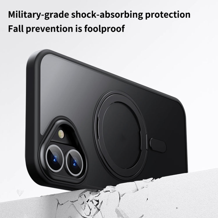 For iPhone 16 Plus 360 Rotating MagSafe Magnetic Frosted Phone Case(Purple) - iPhone 16 Plus Cases by PMC TechLife | Online Shopping South Africa | PMC TechLife | Buy Now Pay Later Mobicred