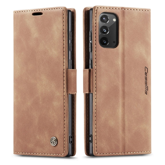 For Samsung Galaxy Note20 CaseMe Multifunctional Horizontal Flip Leather Case, with Card Slot & Holder & Wallet(Brown)