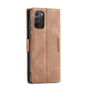 For Samsung Galaxy Note20 CaseMe Multifunctional Horizontal Flip Leather Case, with Card Slot & Holder & Wallet(Brown)