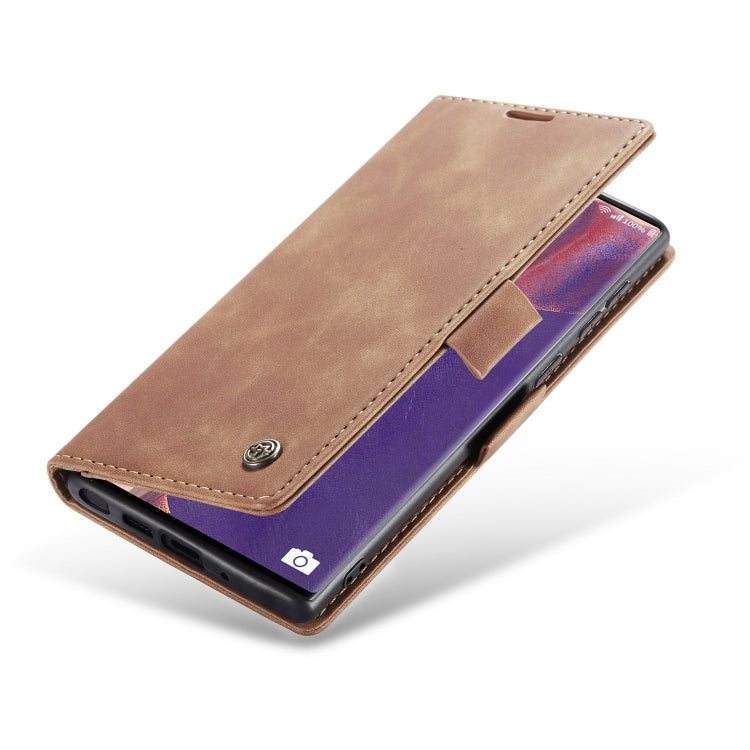 For Samsung Galaxy Note20 CaseMe Multifunctional Horizontal Flip Leather Case, with Card Slot & Holder & Wallet(Brown)