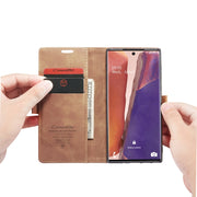 For Samsung Galaxy Note20 CaseMe Multifunctional Horizontal Flip Leather Case, with Card Slot & Holder & Wallet(Brown)