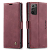 For Samsung Galaxy Note20 CaseMe Multifunctional Horizontal Flip Leather Case, with Card Slot & Holder & Wallet(Wine Red)