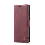 For Samsung Galaxy Note20 CaseMe Multifunctional Horizontal Flip Leather Case, with Card Slot & Holder & Wallet(Wine Red)