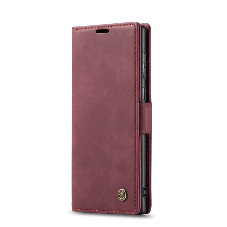 For Samsung Galaxy Note20 CaseMe Multifunctional Horizontal Flip Leather Case, with Card Slot & Holder & Wallet(Wine Red)