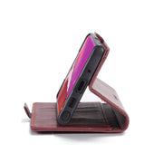 For Samsung Galaxy Note20 CaseMe Multifunctional Horizontal Flip Leather Case, with Card Slot & Holder & Wallet(Wine Red)