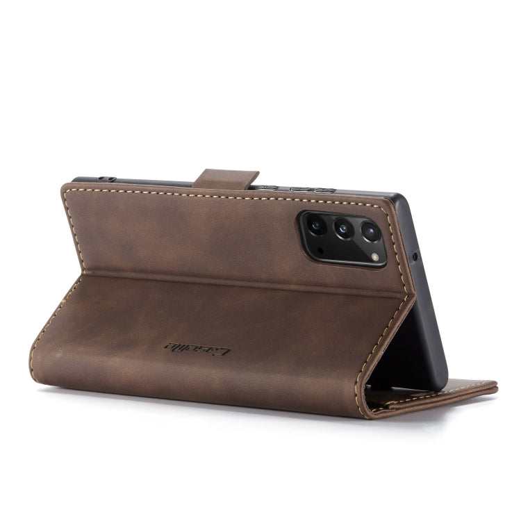 For Samsung Galaxy Note20 CaseMe Multifunctional Horizontal Flip Leather Case, with Card Slot & Holder & Wallet(Coffee) - Galaxy Note20 Cases by CaseMe | Online Shopping South Africa | PMC TechLife | Buy Now Pay Later Mobicred