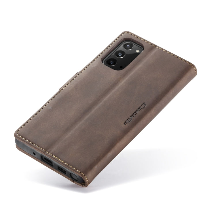 For Samsung Galaxy Note20 CaseMe Multifunctional Horizontal Flip Leather Case, with Card Slot & Holder & Wallet(Coffee) - Galaxy Note20 Cases by CaseMe | Online Shopping South Africa | PMC TechLife | Buy Now Pay Later Mobicred