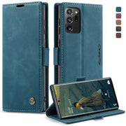 For Samsung Galaxy Note20 Ultra CaseMe Multifunctional Horizontal Flip Leather Case, with Card Slot & Holder & Wallet(Blue)