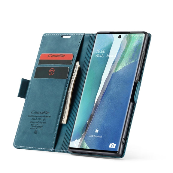 For Samsung Galaxy Note20 Ultra CaseMe Multifunctional Horizontal Flip Leather Case, with Card Slot & Holder & Wallet(Blue)