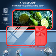 For iPhone 16 Sliding Camshield Acrylic Hybrid TPU Phone Case(Red)