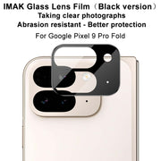 For Google Pixel 9 Pro Fold IMAK Rear Camera Lens Glass Film Black Version