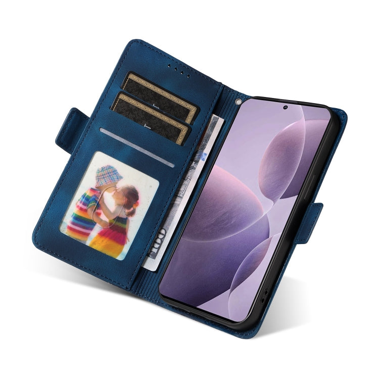 For Redmi K70 / K70 Pro Embossed Rhombus Starry Leather Phone Case(Blue)