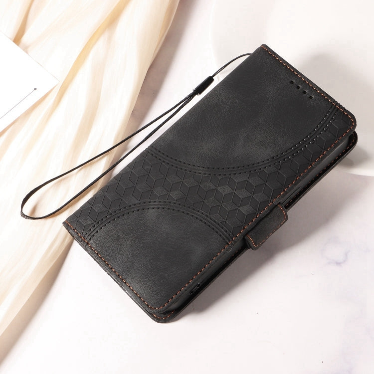 For Redmi K70 / K70 Pro Embossed Rhombus Starry Leather Phone Case(Black)